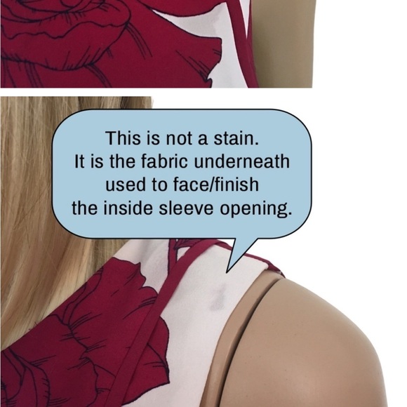 Banana Republic Floral Rose Burgundy Sleeveless Shift Dress Gorgeous Versatile - Picture 4 of 4